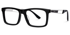 Osvaldo Rectangle Black Glasses