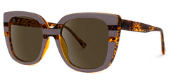 Brenda Square Mauve Sunglasses
