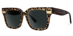 Taylor Square Gold Leopard Sunglasses