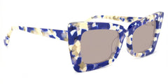 Newell Rectangle Blue-Floral Glasses