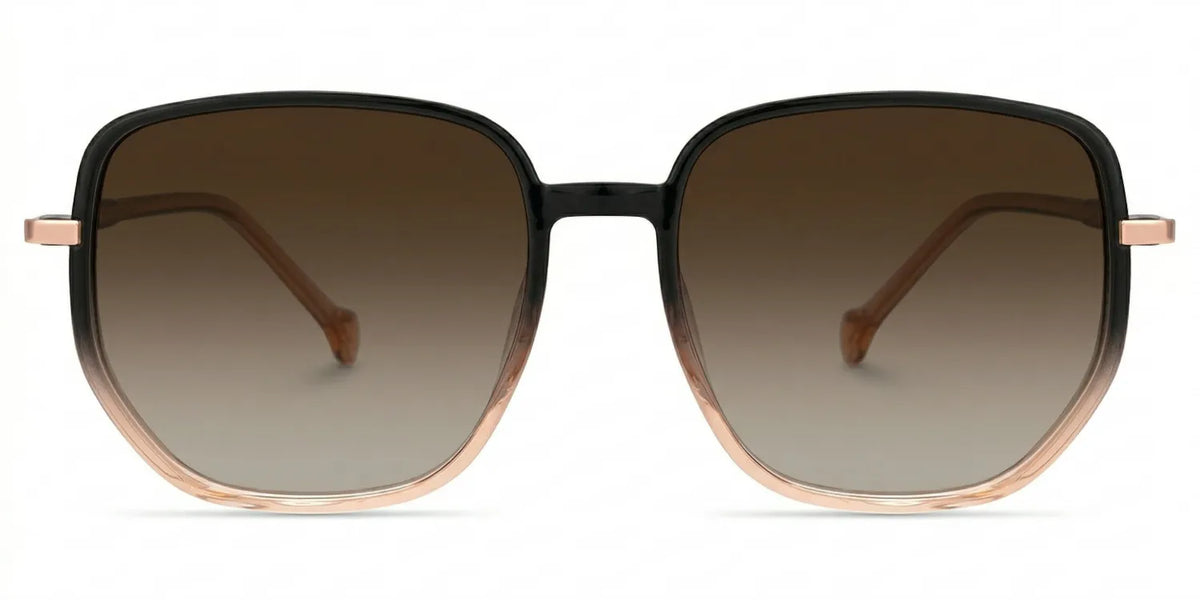 Joana Geometric Black Beige Glasses