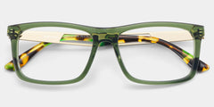 Morgan Rectangle Green Glasses