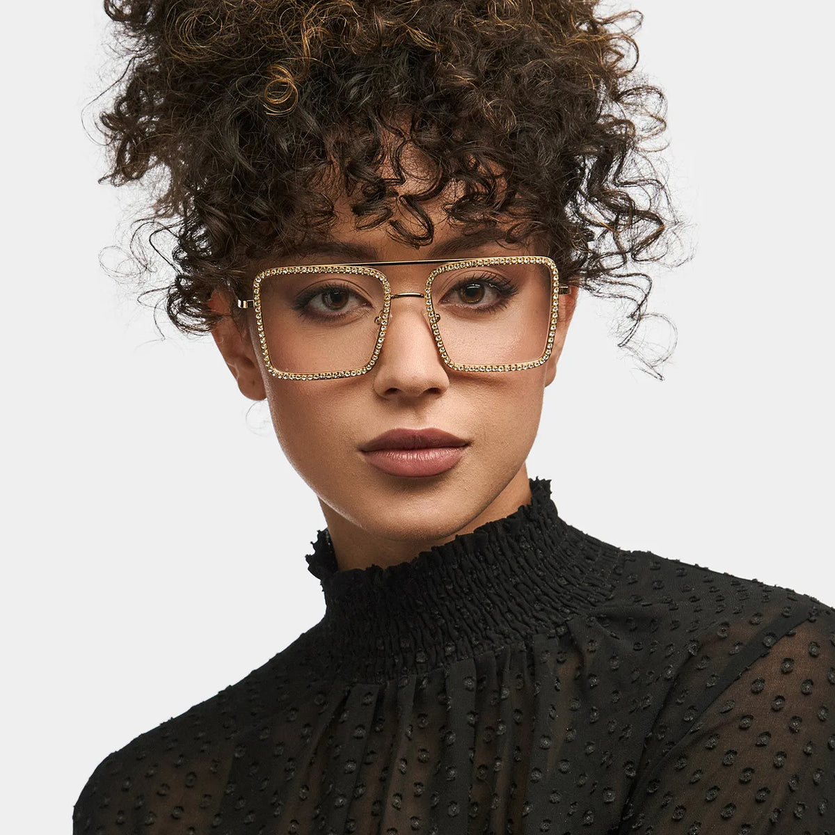 Diva Square Gold Glasses