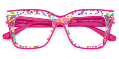 Zerica Square Rose Red Glasses