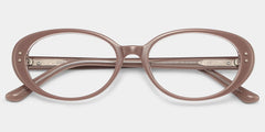 Lennon Brown Oval Glasses