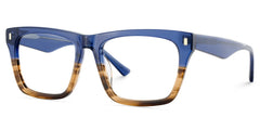 Brookins Rectangle Blue Brown Glasses