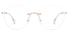 Osorio Geometric Rose Gold Glasses