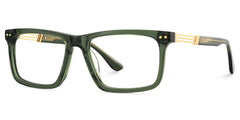 Emerson Rectangle Green Glasses
