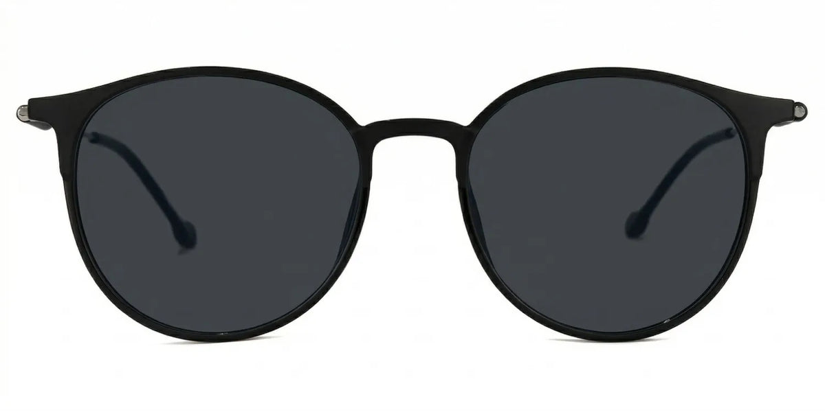 Gamble Round Black Sunglasses