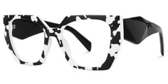 Sileidy Geometric Black-White Glasses