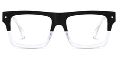 Trent Rectangle Black Clear Glasses