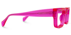 Glaucia Square Bright-Pink Glasses