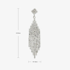 Stylish Tassel Silver Needle Earrings