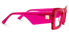 Mitia Rectangle Neon-Pink Glasses