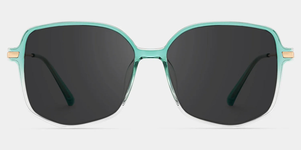 Payton Geometric Green Sunglasses