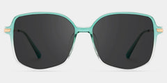 Payton Geometric Green Sunglasses