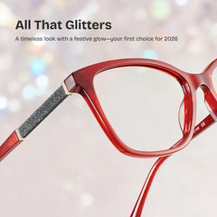 Finnian Square Red Glasses