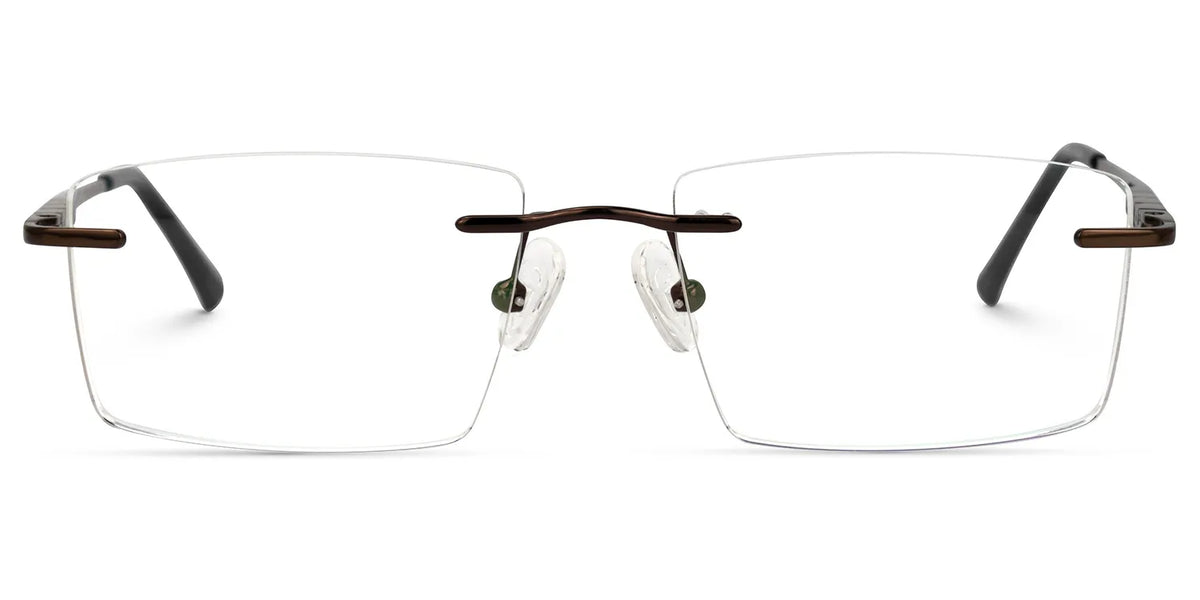 Cetina Rectangle Brown Glasses