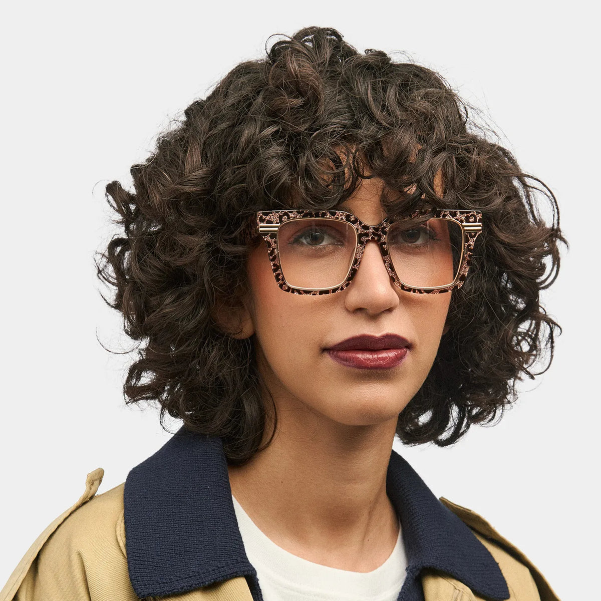 Taylor Square Gold Leopard Glasses