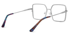 Toure Square Silver Diamond Cut Glasses