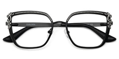 Frieze Rectangle Black Glasses