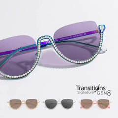 Sparkle Cateye Iridescent Glasses