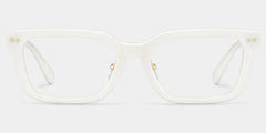 Remy White Rectangle Glasses
