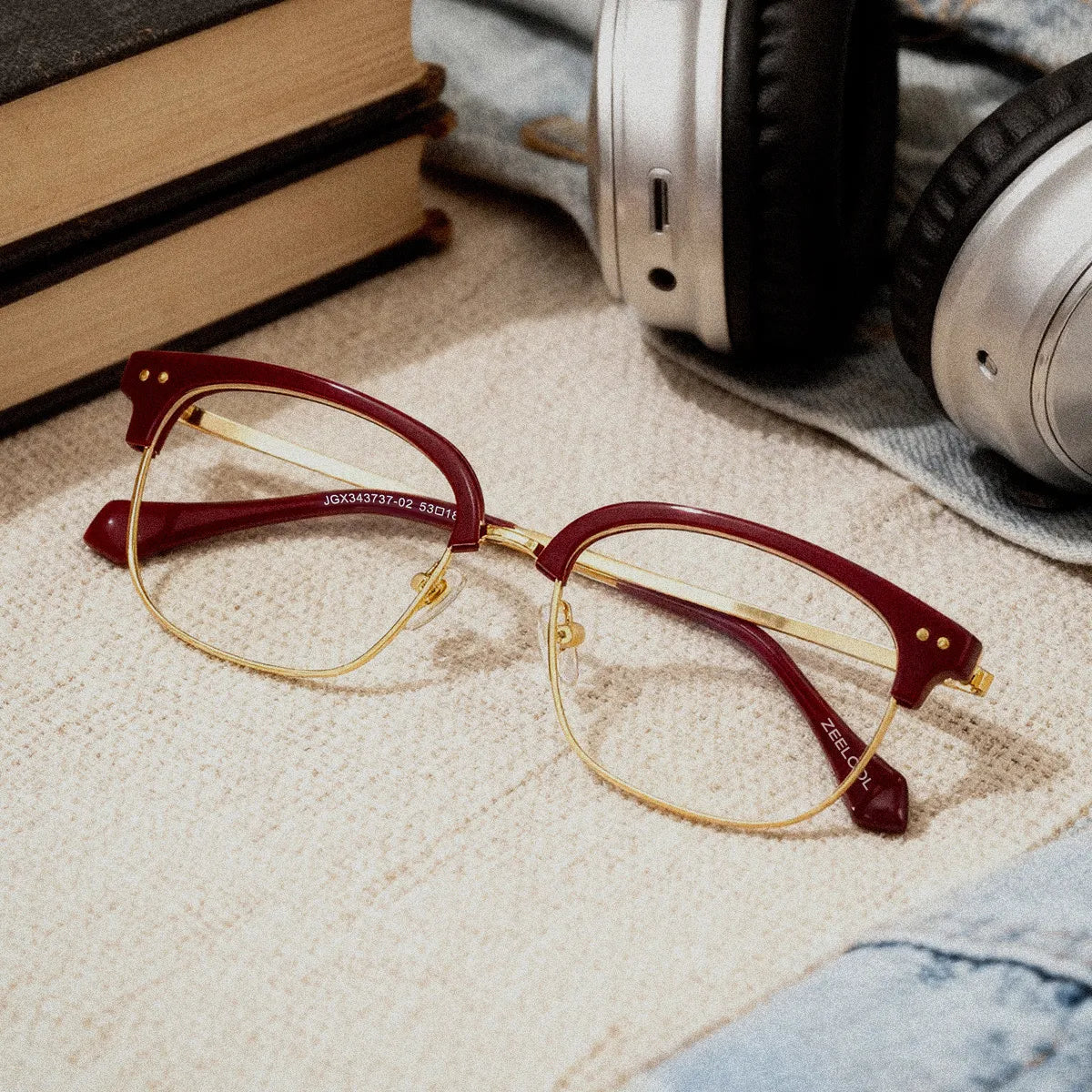 Nathan Browline Red Glasses
