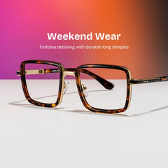 Hunter Square Tortoise Glasses