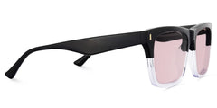 Brookins Rectangle Black Clear Sunglasses