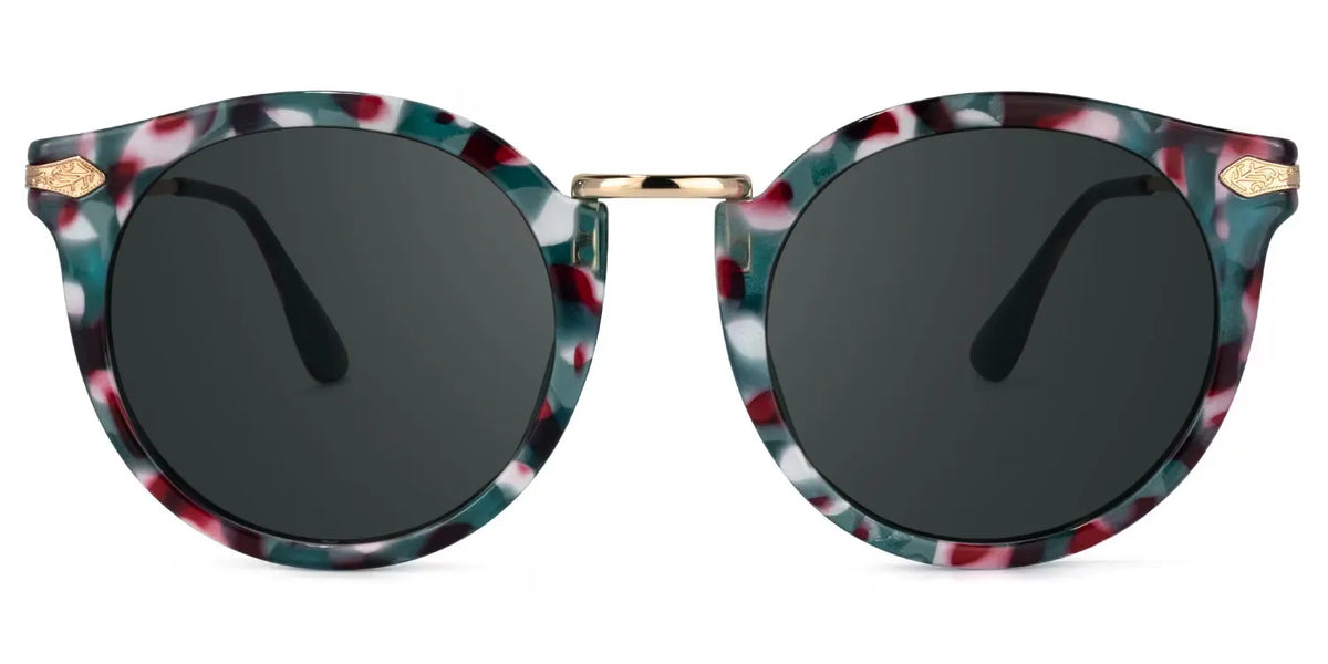 Quentina Round Blue Glasses