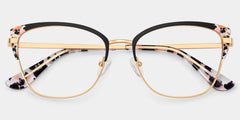 Mariana Rectangle Black Glasses