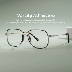 Poppy Black Aviator Glasses
