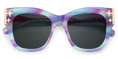 Minfia Square Blue Purple Glasses