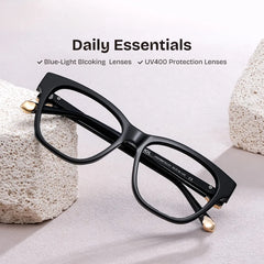 Julian Square Black Glasses