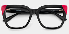 Mirta Square Black Pink Glasses