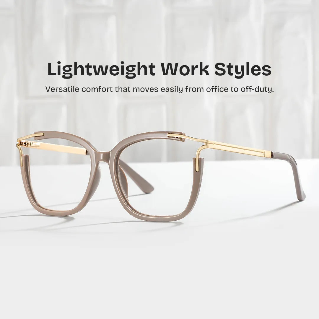 Sidibe Square Khaki Glasses