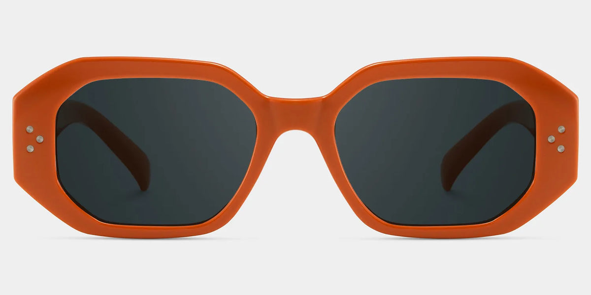 Soleil Rectangle Orange Polarized Sunglasses