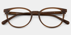 Allison Matte Brown Round Glasses