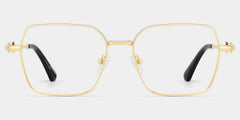Kayla Geometric Gold Glasses
