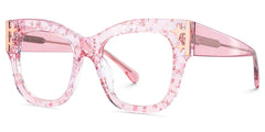 Minfia Square Pink Glasses