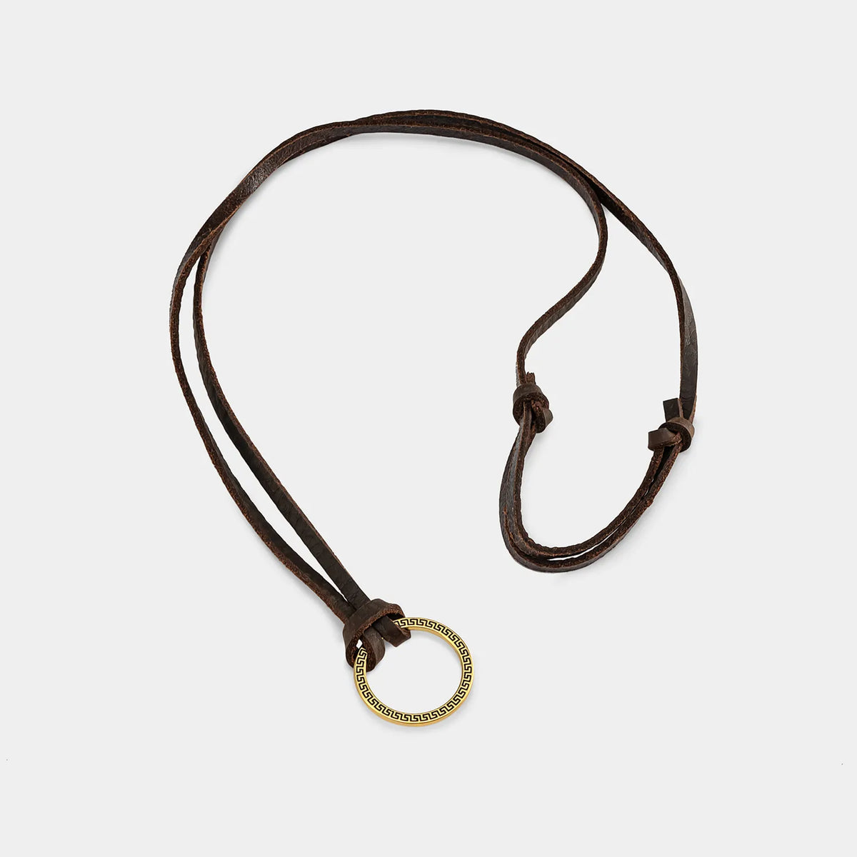 Adjustable Eyeglasses Leather Strap Alloy Ring