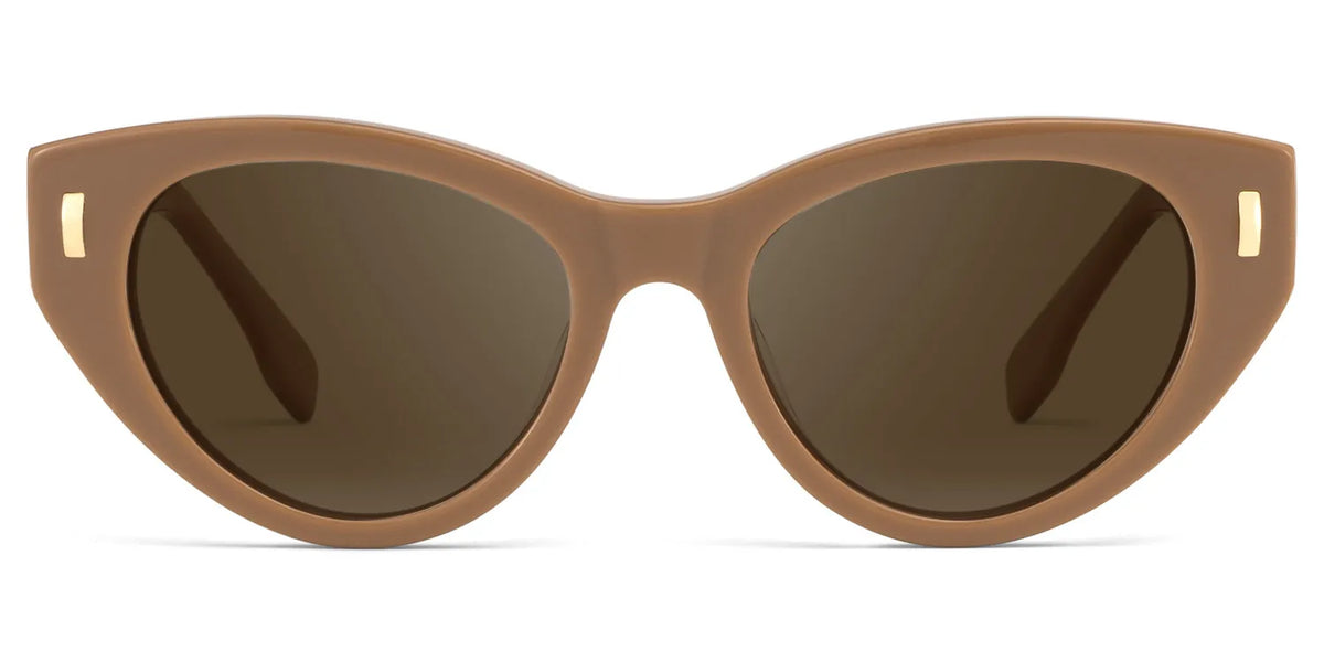 Azura Cat Eye Brown Polarized Sunglasses