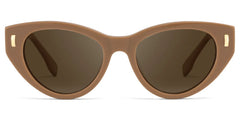 Azura Cat Eye Brown Polarized Sunglasses