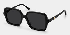 Elena Black Square Sunglasses