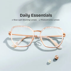 Levi Geometric Pearl White Glasses