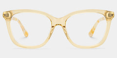Isabella Clear Yellow Square Glasses