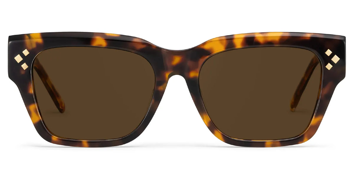 Marlowe Rectangle Tortoise Polarized Sunglasses