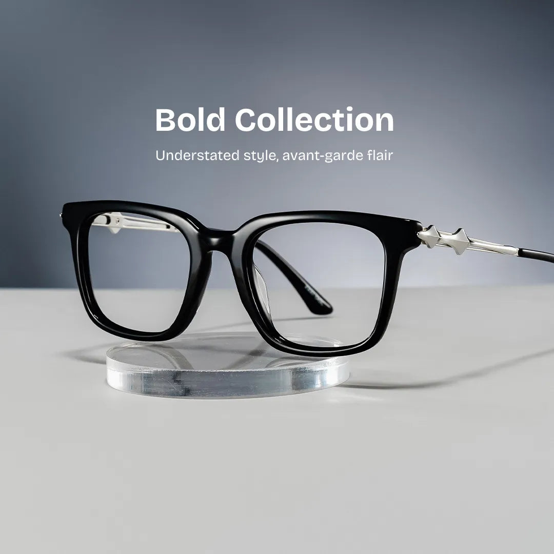 Reese Square Black Glasses