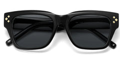 Marlowe Rectangle Black Polarized Sunglasses